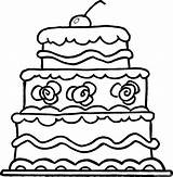 Coloring Cake Pages Kids Cherry Coloring4free Related Posts sketch template