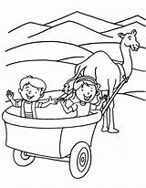 Wagon Coloring Pages Hay Covered Train Kids Two Chuck Getcolorings Color sketch template