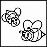 Bee Coloring Bumble Pages Printable Kids sketch template