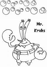 Krabs Mr Coloring Pages Printable Categories sketch template