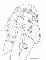Coloring Pages Girl Spider Realistic Girls Printable Faces Color Woman Pretty Fashion Face Cute Gingerbread Show Grace American Colouring Print sketch template