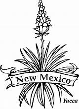 Flower Coloring Flowers State Pages Mexico Drawing Yucca Tree Mexican Kids Goldenrod Outline Plant Nm Printable Tattoo Drawings Colouring Contour sketch template