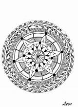 Mandala Coloring Mandalas Leaves Pages Adult Flowers Leen Margot Vegetation Adults Stress Coloriage Color Do Anti Without Zen Long Delay sketch template