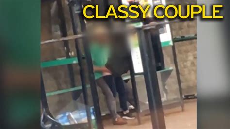 Couple Having Sex At Bus Stop Caught On Camera By