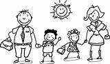 Coloring Family Happy Children Wecoloringpage sketch template