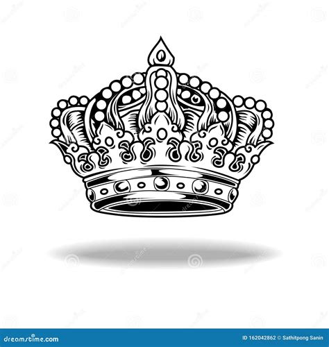 crown black  white king queen vector crown black  white stock
