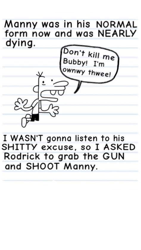 diary   wimpy kid manny dies page