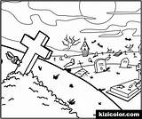 Coloring Pages Graveyard Popular sketch template