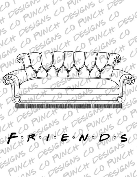 unofficial friends tv show printable coloring book etsy