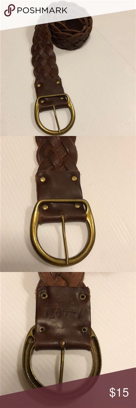 Abercrombie And Fitch Brown Leather Braided Belt Leather Quality