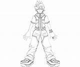 Hearts Kingdom Roxas Characters Coloring Pages sketch template