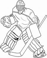 Coloring Hockey Pages Goalie Player Boston Sports Goal Print Drawing Keeper Printable Bruins Stick Celtics Players Nhl Color Pro Ice sketch template