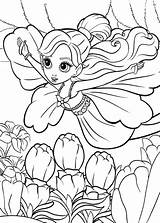 Coloring Thumbelina Pages Barbie Getcolorings Flying Color Visit sketch template