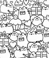 Pusheen Coloring Pages Printable Fishing sketch template
