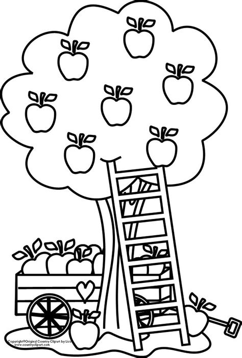 apple tree  nature  printable coloring pages