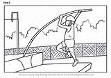 Step Pole Vaulter Draw Drawing Tutorials Sports sketch template