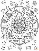 Coloring Signs Pages Astrological Printable Zodiac Star Adult Mandala Supercoloring Sheets Print Animals Patterns Designs sketch template