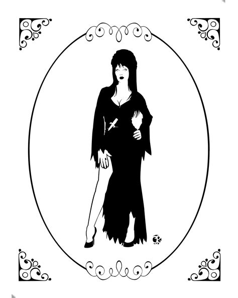 Goth Women Svg File Retro Vampira Svg Elvira Svg Morticia Svg