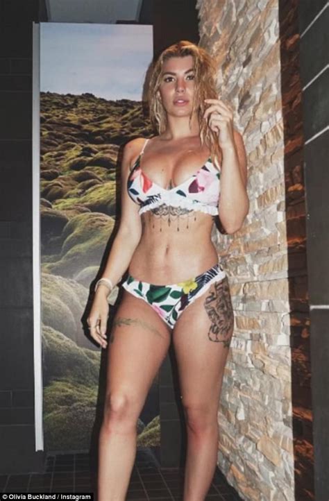 olivia buckland hots things up in iceland in tiny swimsuit