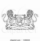 Heraldic Crest Lions Arms Coat Illustration Royalty Atstockillustration Clipart Vector sketch template