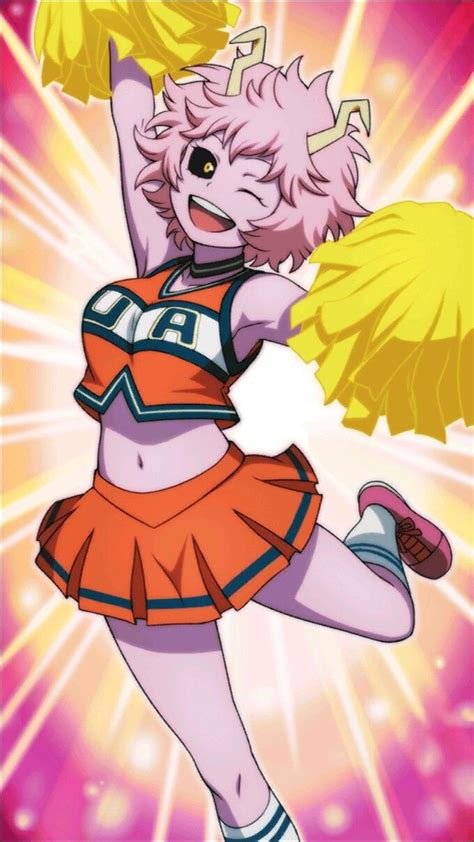 mina ashido de porrista hero hero girl my hero academia tsuyu