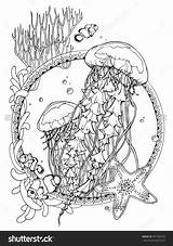 Jellyfish Antistress sketch template