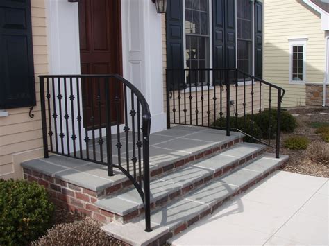 wrought iron handrails  porch steps randolph indoor  outdoor design