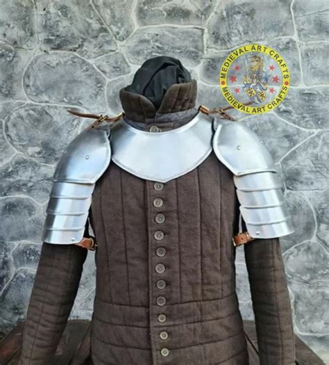knight gorget pouldron armor shoulder armor cosplay sca larp armor