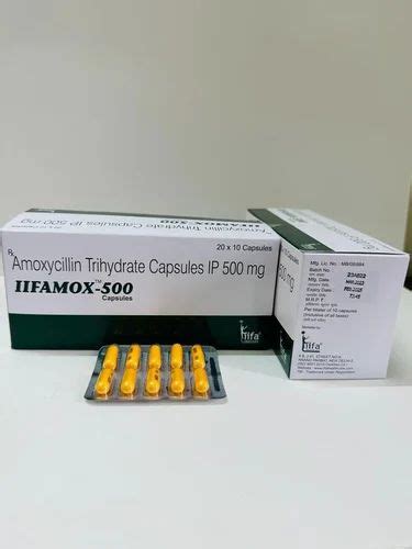 Iifamox 500 Amoxycillin Trihydrate Ip 500mg Capsules Prescription At