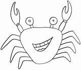 Sea Coloring Crab Pages Animal Printable Kids Drawing Line Print Hermit Getdrawings sketch template