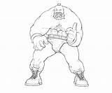 Zangief Fighter Street Action Coloring sketch template