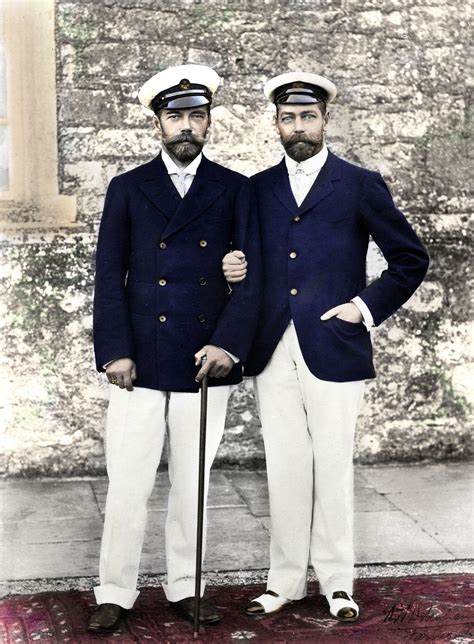 Tsar Nicholas Ii Of Russia With His First Cousin King
