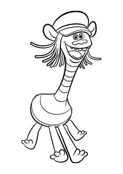 les trolls cooper poppy coloring page disney coloring pages