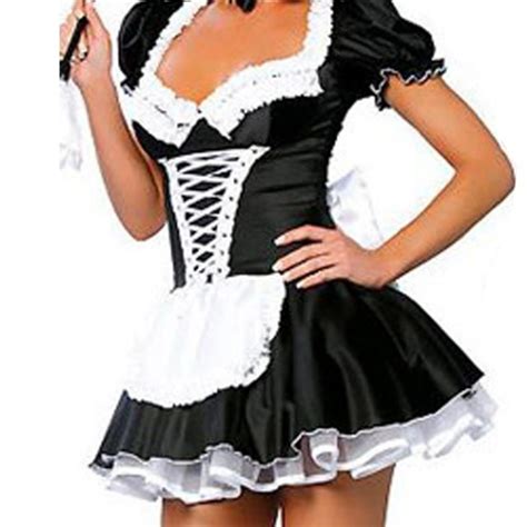 High Sexy 2pc Late Night French Maid Servant Costume Best Crossdress