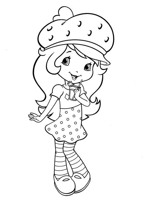 strawberry shortcake coloring pages  kids printable