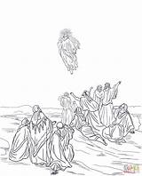 Jesus Ascension Coloring Heaven Into Drawing Pages Christ Clipart Gustave Dore Resurrection Color Sketch Printable Drawings Popular sketch template