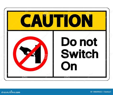 caution   switch  symbol sign  white background stock vector illustration  icon