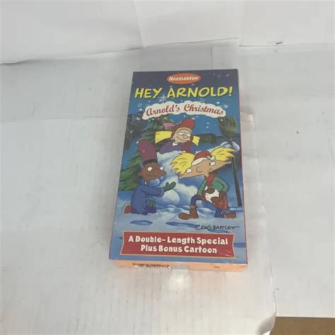 hey arnold arnolds christmas vhs  nickelodeon holiday video tape orange  picclick