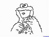 Cookie Monster Coloring Pages Draw Step Baby Elmo Drawing Popular Easy Dragoart sketch template
