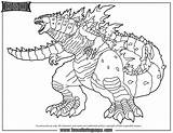 Godzilla Popular sketch template