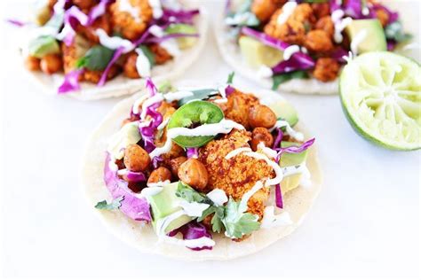 Roasted Cauliflower And Chickpea Tacos Chickpea Tacos Recipe Two