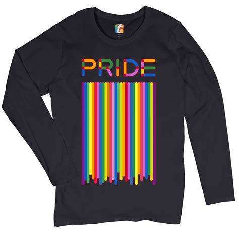 pride flag women s long sleeve t shirt lgbt support gay etsy