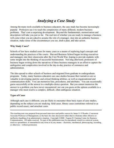 case study analysis templates  google docs pages word