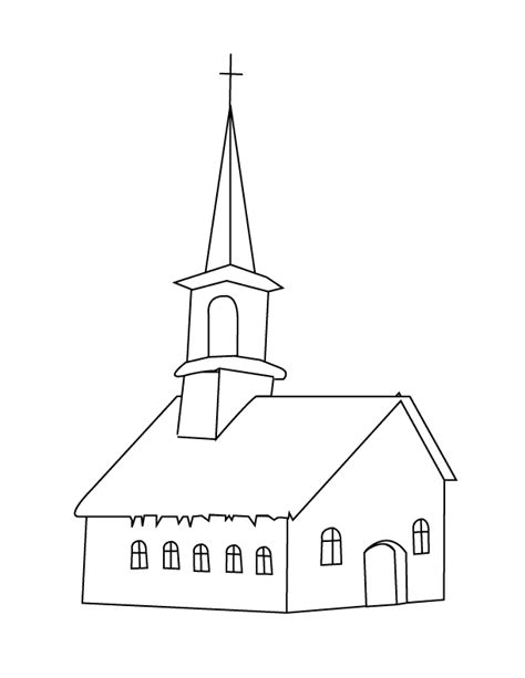coloring pages church
