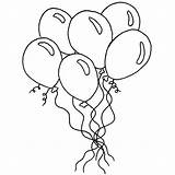 Balloon Drawing Balloons Bunch Line Birthday Drawings Clipart Drawn Air Hot Draw Coloring Pencil Clip Getdrawings sketch template