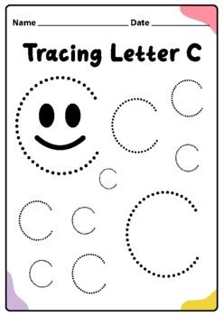 tracing letter  worksheet  kindergarten preschool kids printable