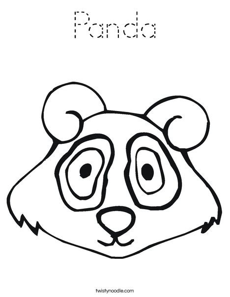 panda coloring page tracing twisty noodle