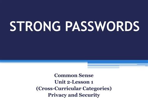 ppt strong passwords powerpoint presentation free download id 2513222