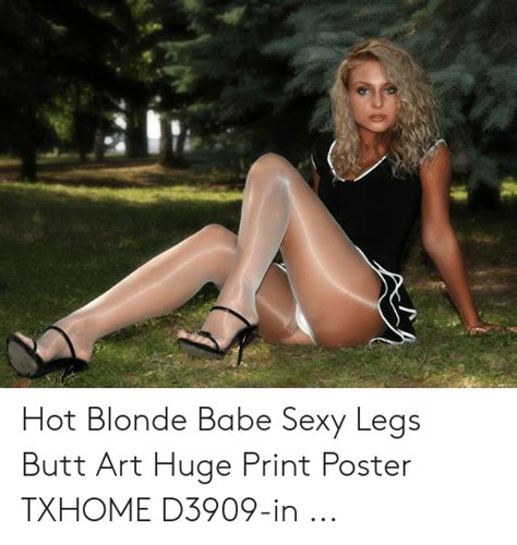 Hot Blonde Babe Sexy Legs Butt Art Huge Print Poster