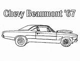 Coloring Chevy Pages Cars 1967 Beaumont Impala Chevelle Color Template sketch template